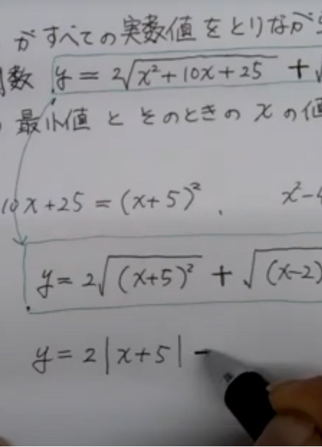 手元カメラ越しに講師に見えている、生徒が解いている途中のノート